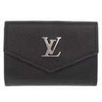 Louis Vuitton Portefeuille Lock Mini Calf Leather Noir Black Trifold