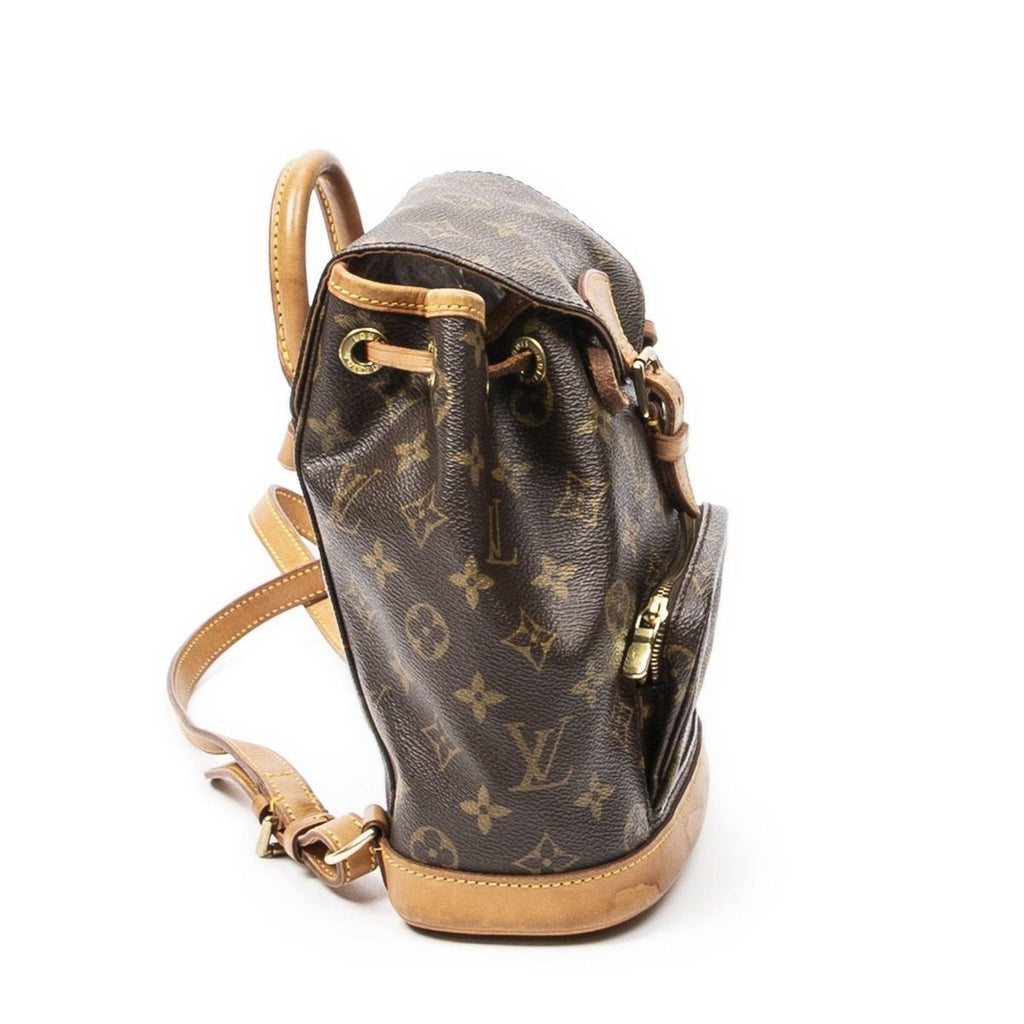 Louis Vuitton Montsouris Brown Monogram Canvas Backpack — view 4