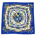 Hermes Carre 90 Petite Main Seamstress Sewing Tools Blue Scarf