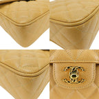 Chanel Shoulder Bag Quilted Caviar Leather Beige Gold Hardware 2 nd — view 2