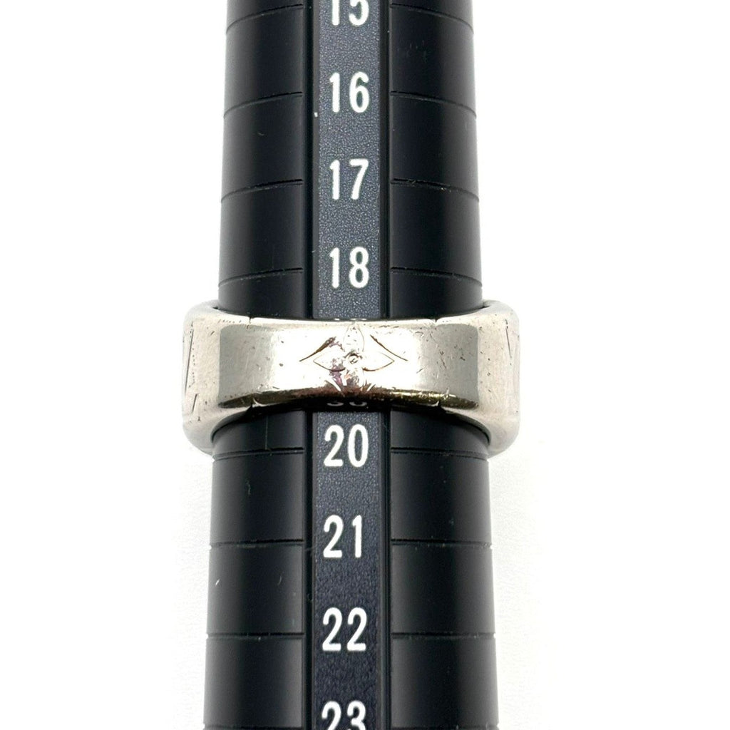 Louis Vuitton Ring Signet Monogram Metal Silver Plated — view 9