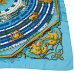 Hermes Carre 90 Scarf DIES ET HORE Astrology 100% Silk Blue Cleaned — view 7