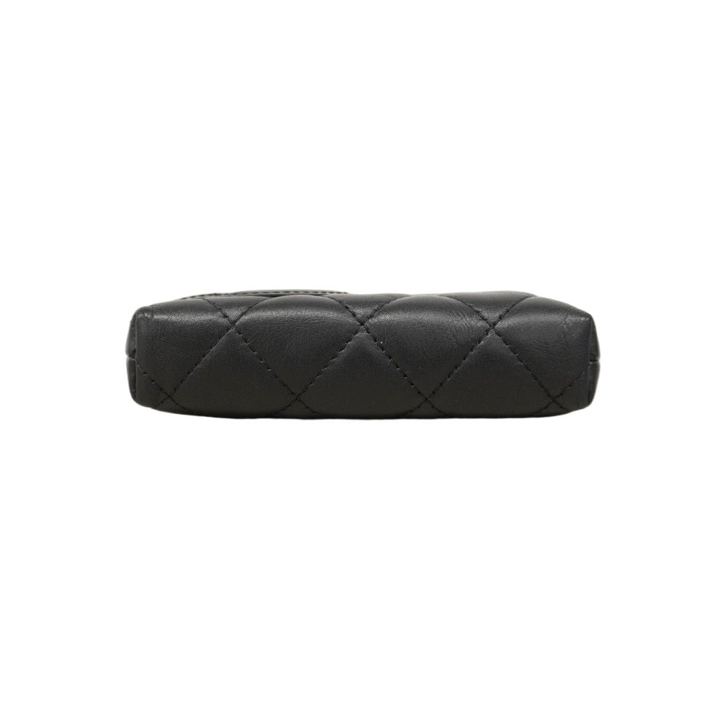Chanel Coin Case Cambon Lambskin Black Silver — view 2