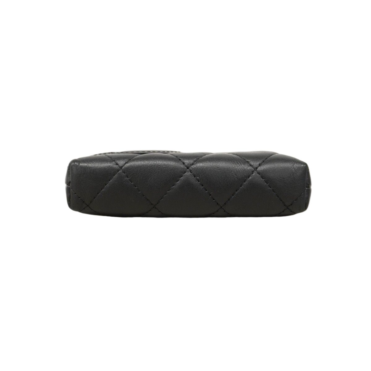 Chanel Coin Case Cambon Lambskin Black Silver — view 2