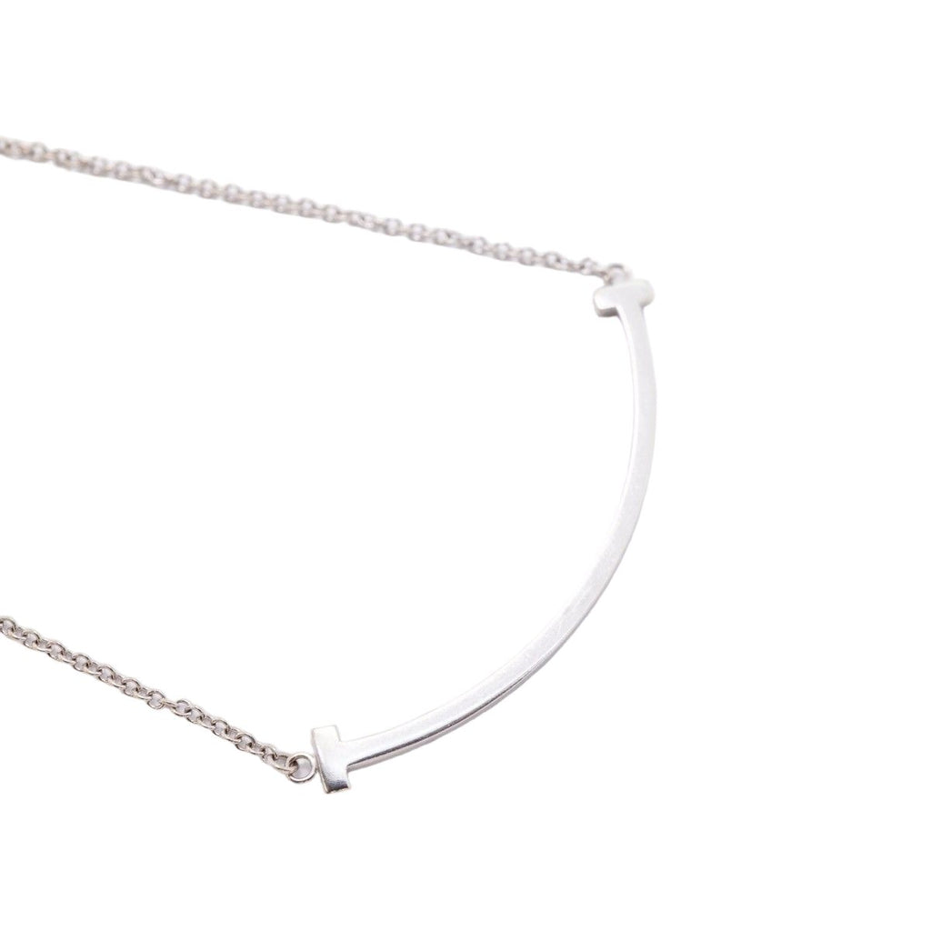 Tiffany & Co Necklace T Smile Small 18k White Gold — view 2