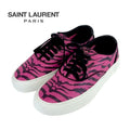 Saint Laurent Sneakers Shoes Zebra Leather Pink Black