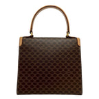 Celine Vintage Macadam Pattern Logo Ring Leather Tote Brown — view 4