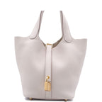 Hermes Picotin Lock PM Craie Gold Taurillon Clemence Handbag
