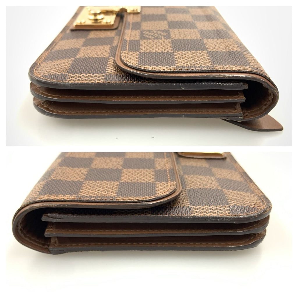 Louis Vuitton Damier Portefeuille Ascot Long Wallet Brown — view 3