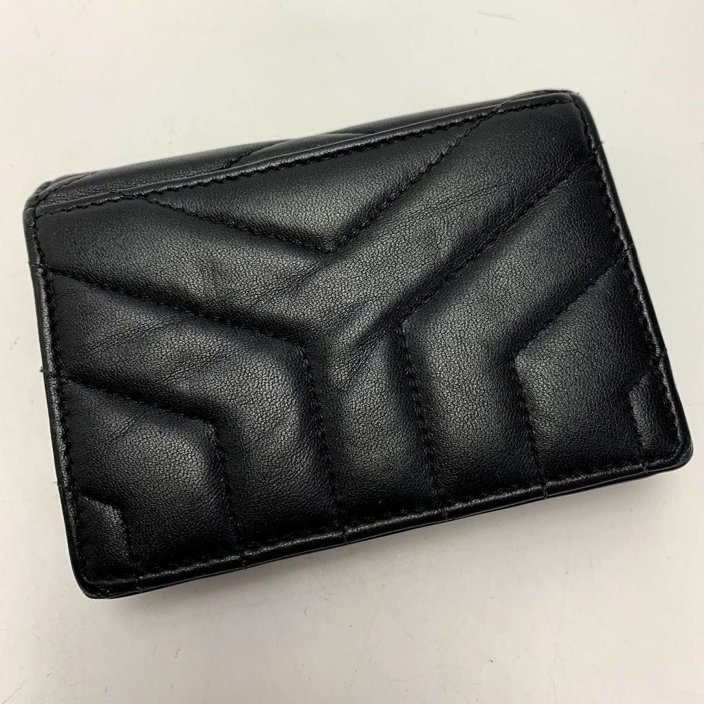 Saint Laurent Leather YSL Black Wallet Bifold — view 2