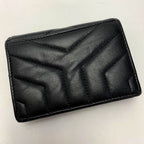 Saint Laurent Leather YSL Black Wallet Bifold — view 2