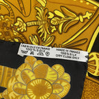 Hermes Scarf Silk Carre 90 Armets en Panache Feathered Cavalry Helmet Black — view 8