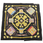 Hermes Petit Carre Black Multicolor Silk les Tambour Drum Scarf — view 2