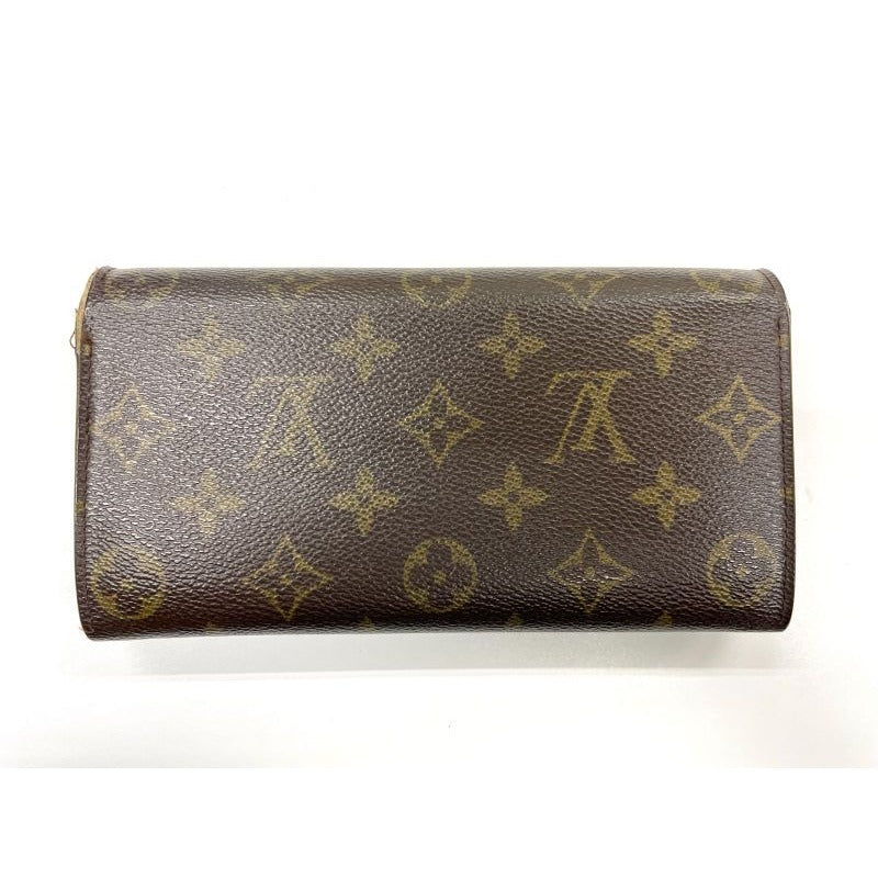 Louis Vuitton Monogram Pochette Porte Monnaie Cles Di Long Wallet Brown — view 4