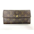 Louis Vuitton Monogram Pochette Porte Monnaie Cles Di Long Wallet Brown