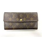 Louis Vuitton Monogram Pochette Porte Monnaie Cles Di Long Wallet Brown