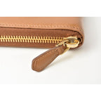 Prada Wallet Long 1 M0506 Saffiano Metal Shape Pressed Leather Caramel — view 6