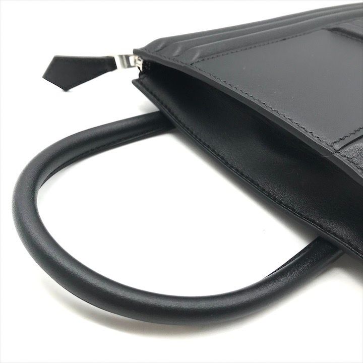 Hermes Cadena Tadelakt Black Hand Bag