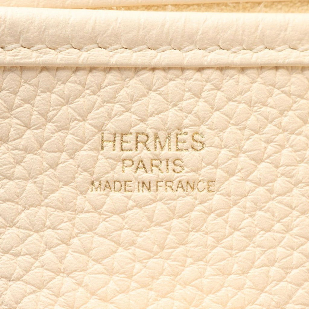 Hermes Shoulder Bag Evelyne 3 Trois PM Nata Etoupe Leather Ivory — view 4