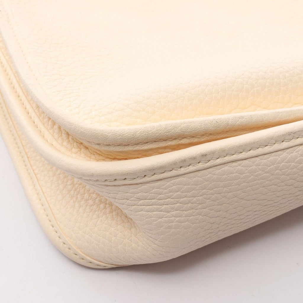 Hermes Shoulder Bag Evelyne 3 Trois PM Nata Etoupe Leather Ivory — view 9