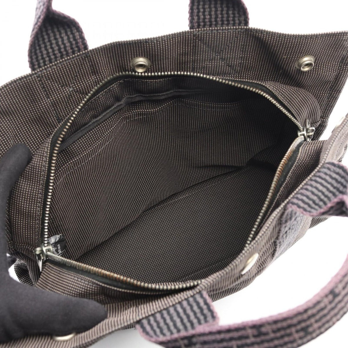 Hermes Tote Her Line PM Gray Canvas B — view 3