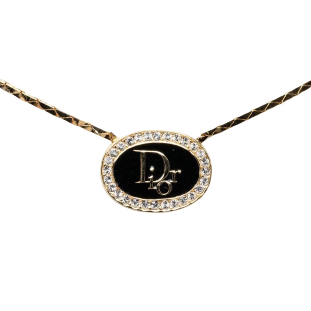 Dior Logo Necklace Gold