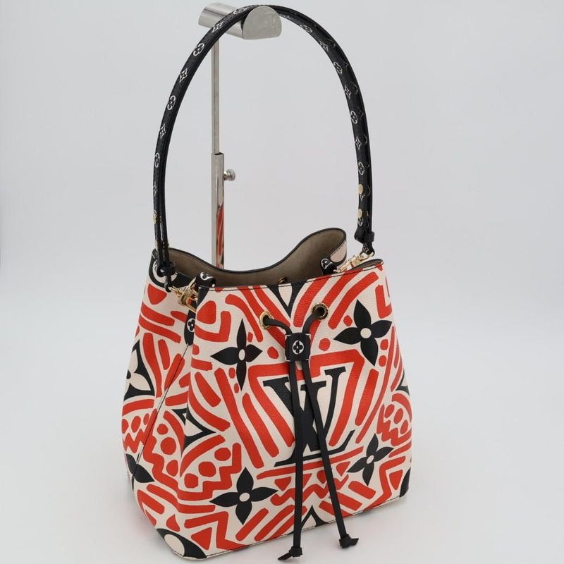 Louis Vuitton neo Noe Crafty Monogram Giant Cles Cresme Rouge Leather