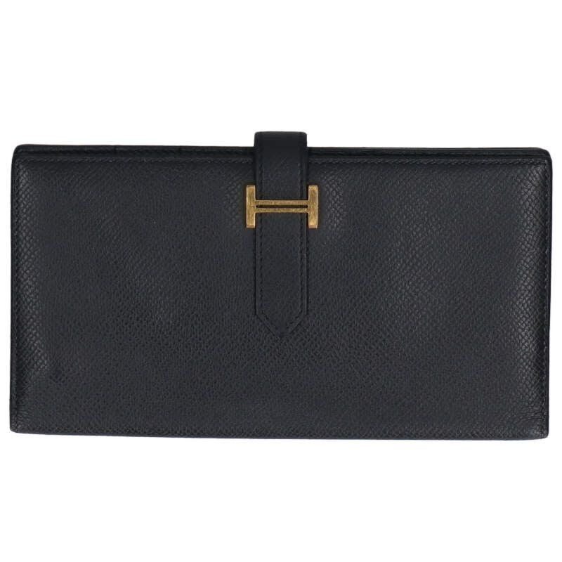 Hermes Bearn Souffle Veau Epsom Black Wallet