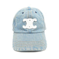 Celine Baseball Cap Triomphe Denim S Size Light Blue Apparel Hat