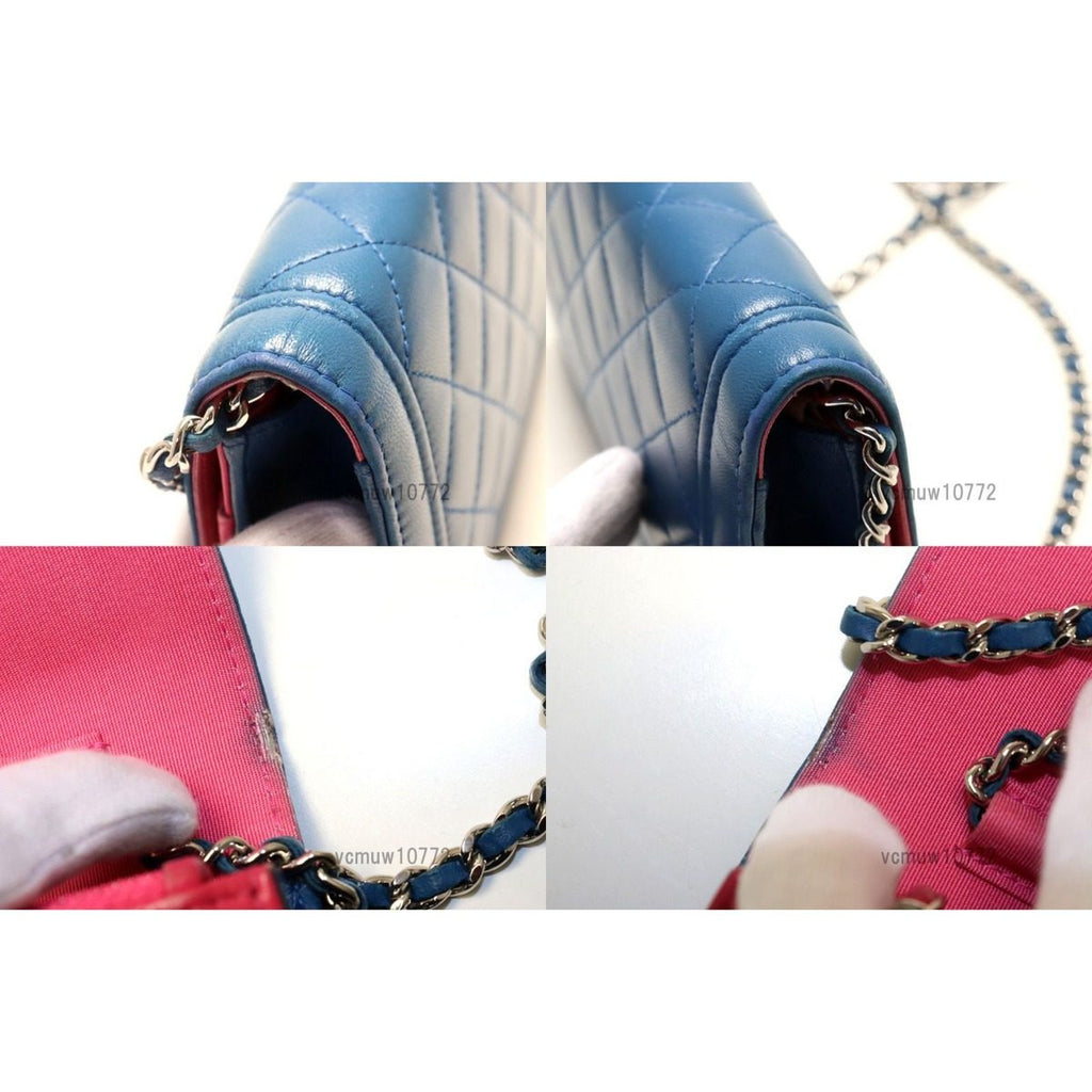 Chanel Quilted Leather Chain Wallet — view 9