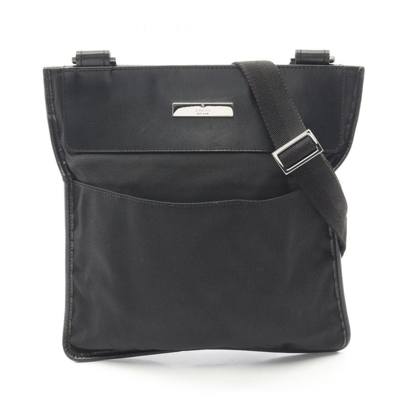 Gucci Shoulder Bag 27639 Black Canvas Leather — view 2