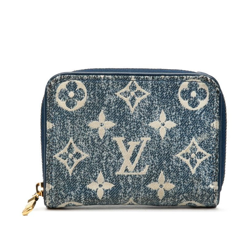 Louis Vuitton Monogram Jacquard Denim Zippy Coin Purse Marine Blue