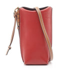 Loewe Shoulder Bag Gate Pocket 109.30 Z42 Red Leather