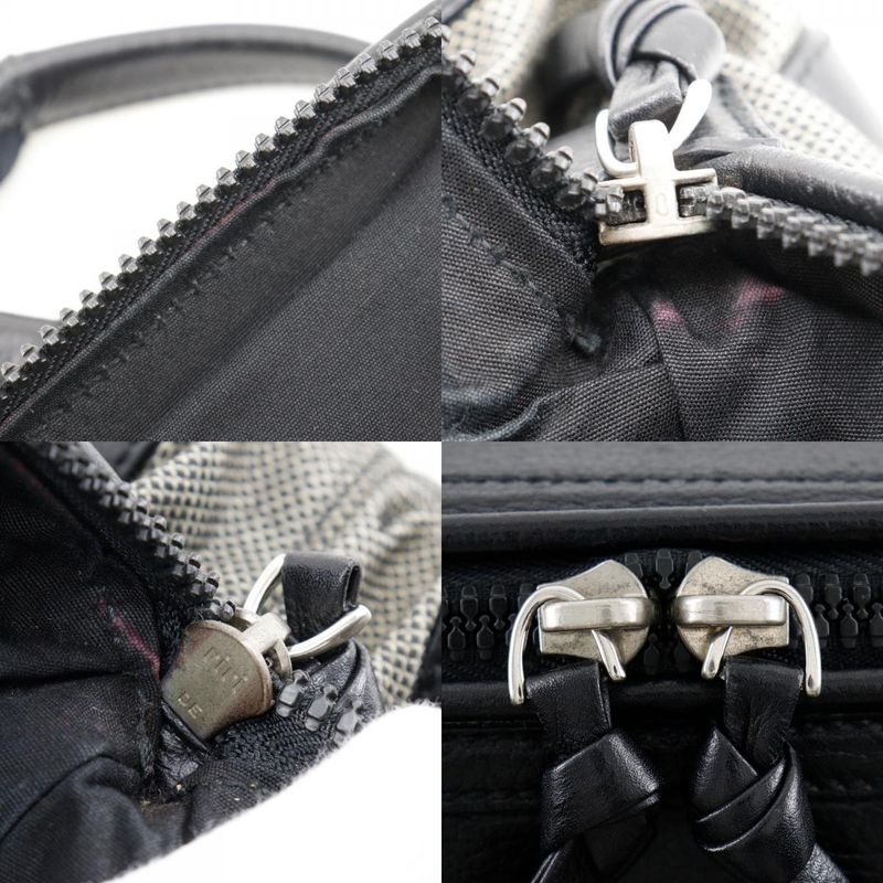 Bottega Veneta Canvas And Leather Gray Black Tote Bag — view 9
