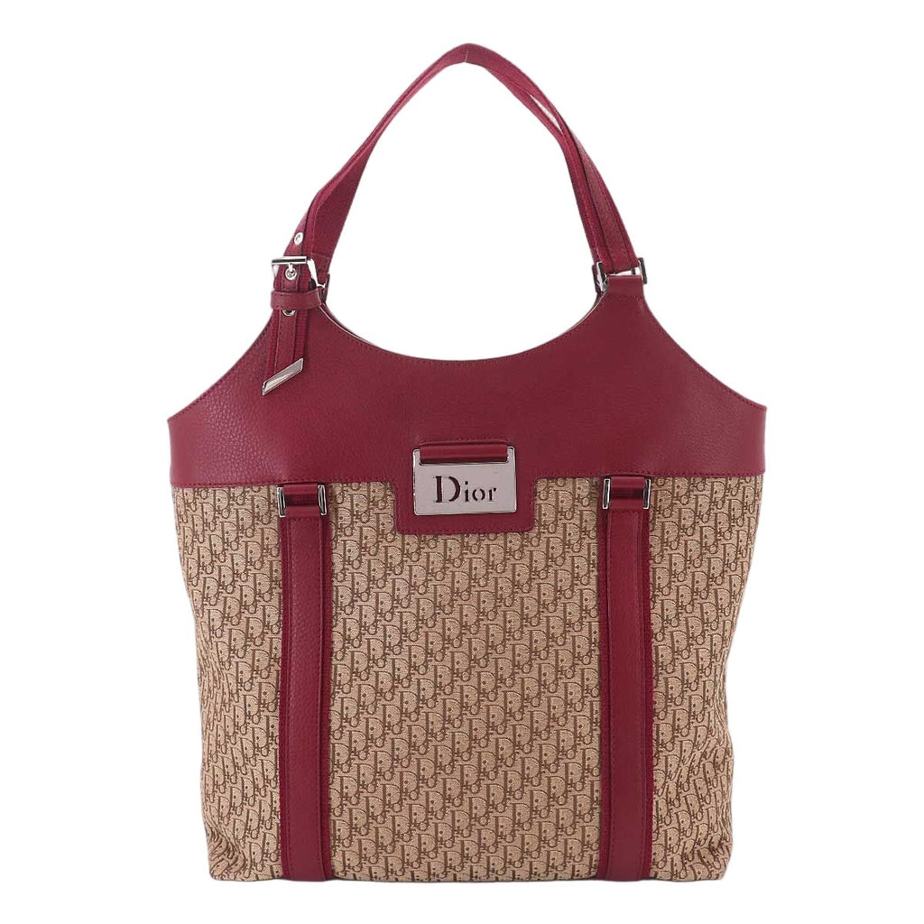 Dior Street Chic Trotter Tote Canvas Leather