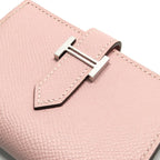 Hermes Bearn Card Case V-epson Mauvepere Silver Hardware Leather — view 6