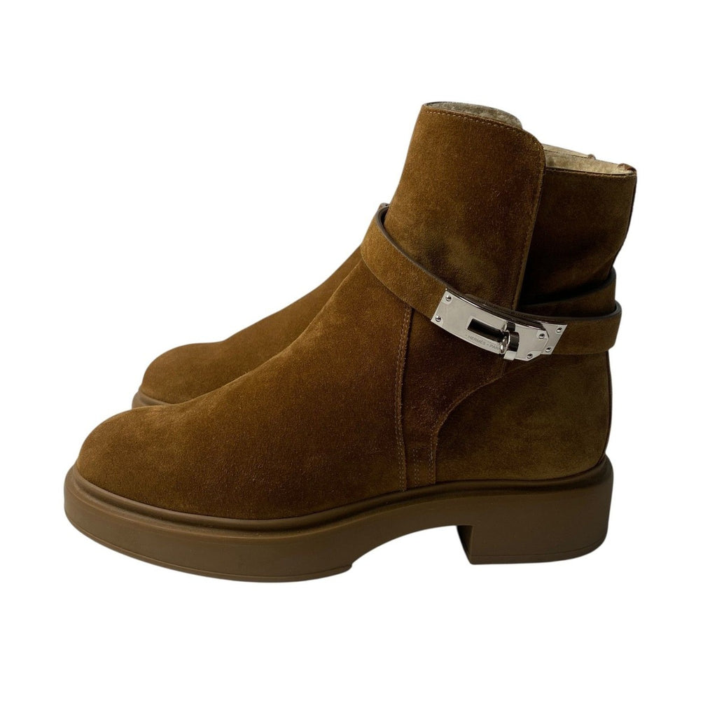 Hermes Kelly Short Boots Suede 35 — view 2