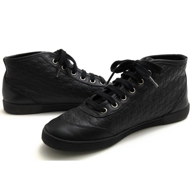 Gucci Shoes Sneakers High Cut Women Leather Black — view 3