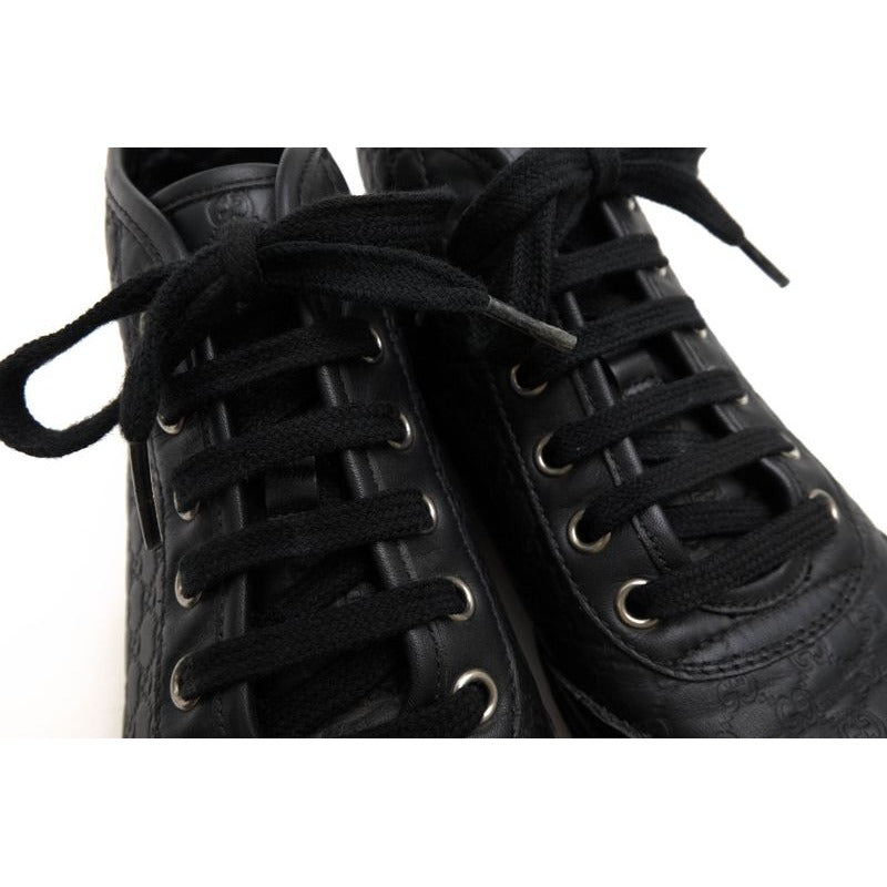 Gucci Shoes Sneakers High Cut Women Leather Black — view 6