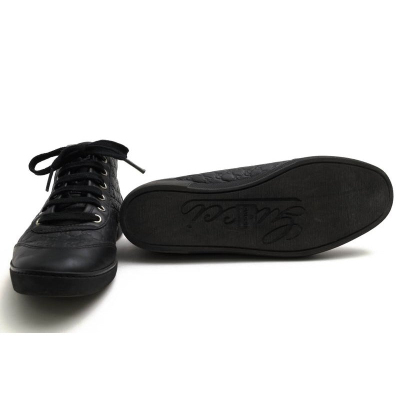 Gucci Shoes Sneakers High Cut Women Leather Black — view 7