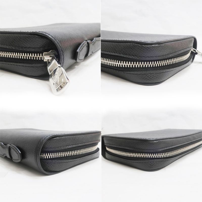 Louis Vuitton Long Wallet Taiga Zippy XL Noir Black RFID — view 5