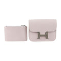Hermes Constance Slim Pouch Evercolor Mauve Pale Silver Hardware Compact