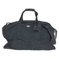 Prada Tessuto Saffiano 2-Way Black Silver Nylon Leather Boston Bag