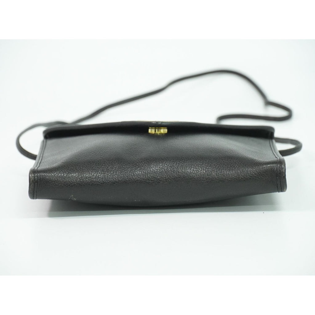 Saint Laurent Yves YSL Leather Shoulder Bag Pochette Black — view 3