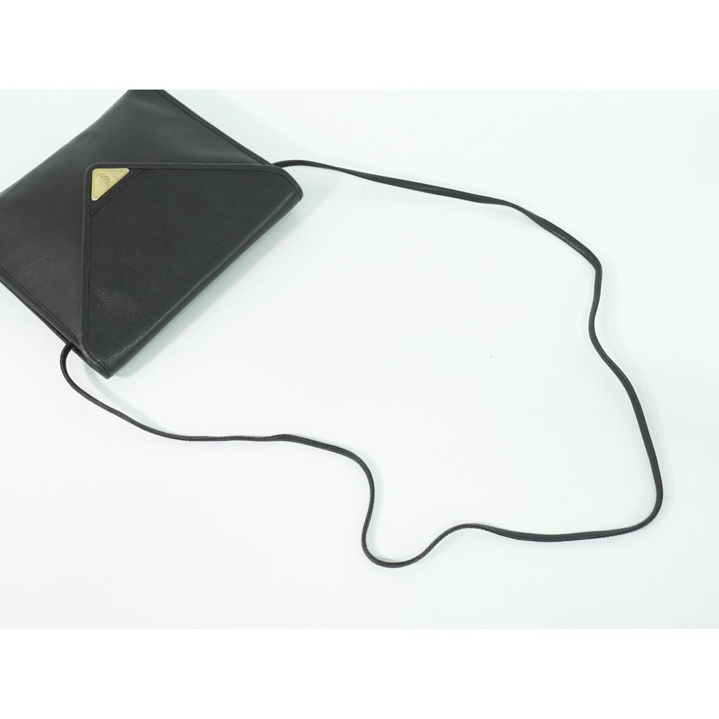 Saint Laurent Yves YSL Leather Shoulder Bag Pochette Black — view 4