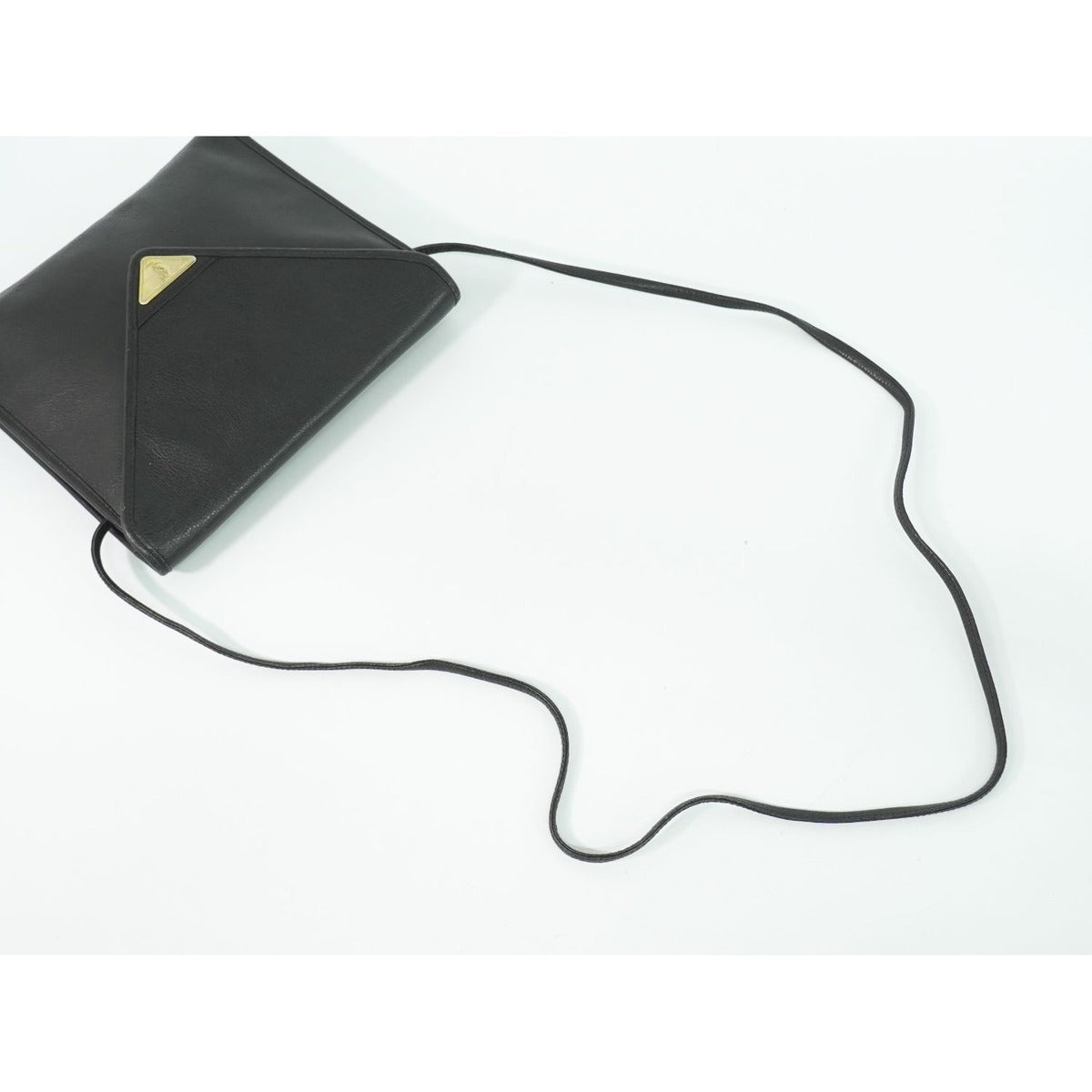 Saint Laurent Yves YSL Leather Shoulder Bag Pochette Black — view 4