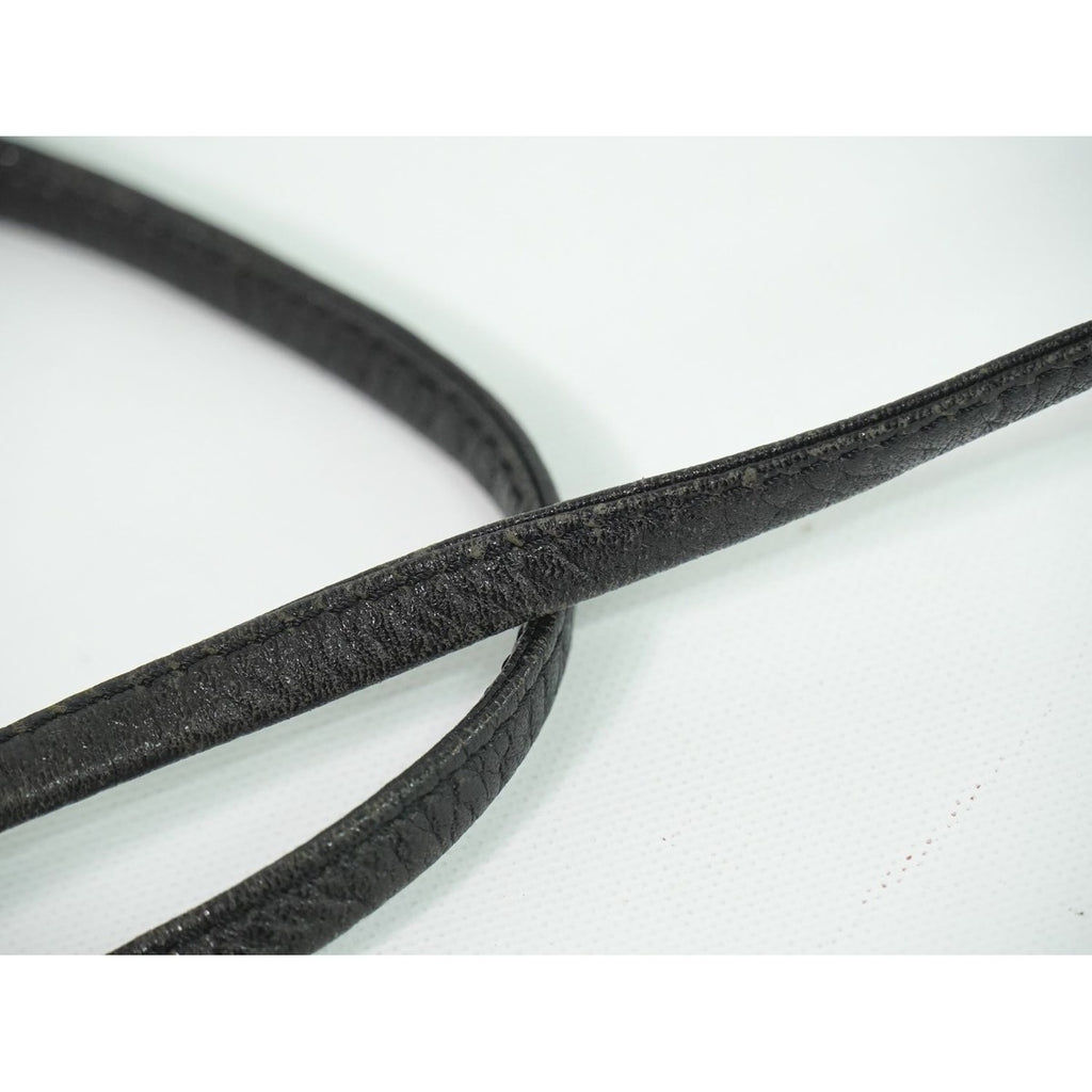Saint Laurent Yves YSL Leather Shoulder Bag Pochette Black — view 5
