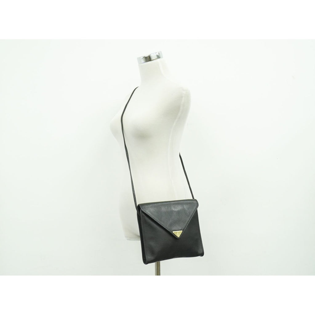 Saint Laurent Yves YSL Leather Shoulder Bag Pochette Black — view 6
