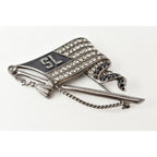 Saint Laurent Pin Brooch Badge With Rhinestone Flag — view 3