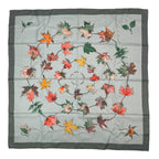 Hermes Carre 90 Scarf 100% Silk A Walk In The Park Maple Leaf Green Box — view 2